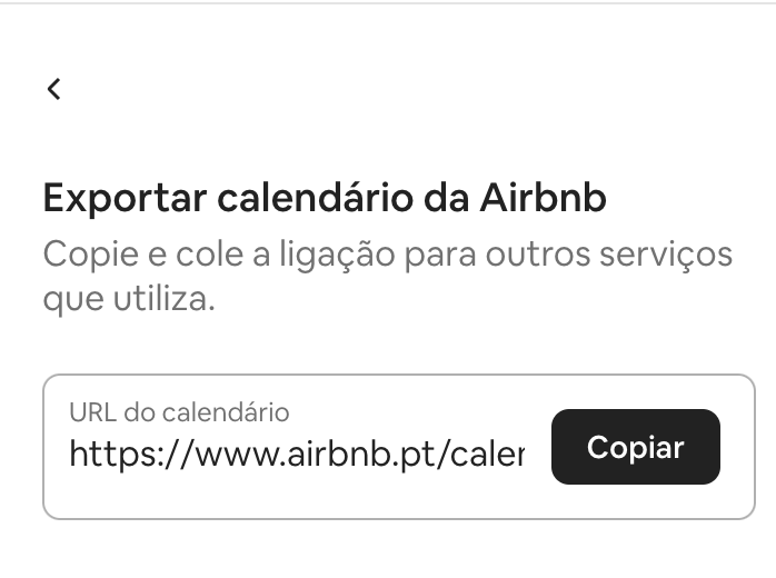 Airbnb calendar export